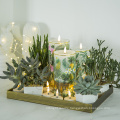 color home decoration pillar glass candle